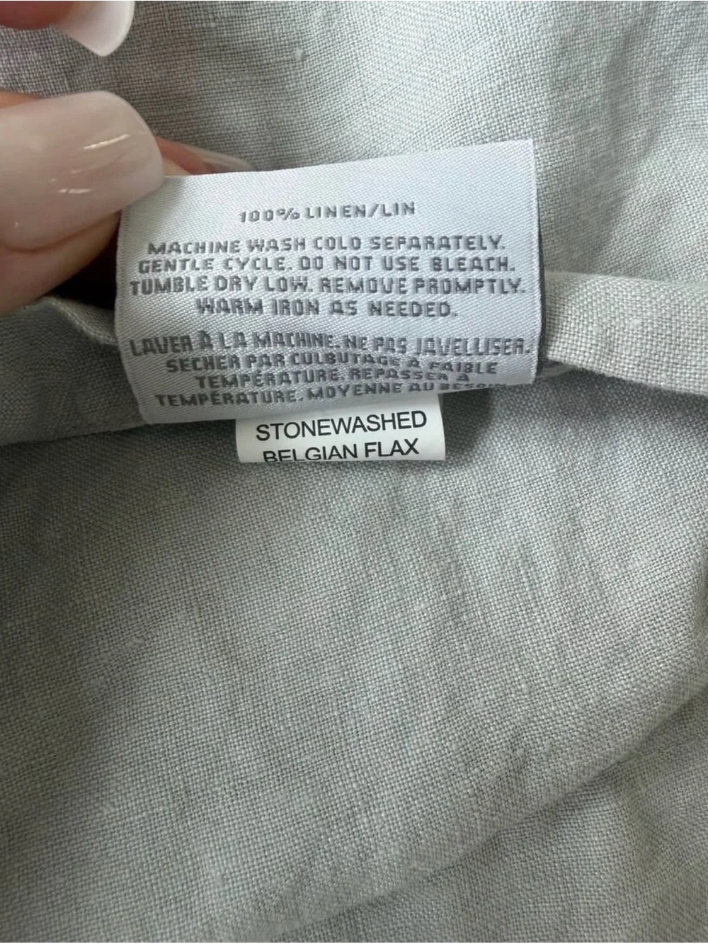 Restoration Hardware Belgian Stonewashed  Linen King Lounger Shams(2) light gray
